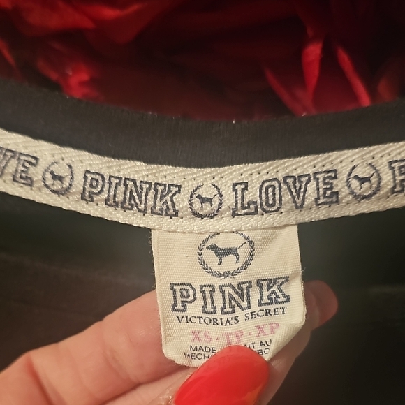 PINK Victoria's Secret Black Graphic Sweatshirt - Picture 2 of 5